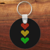 Dot Heart Stoplight Sleutelhanger (Voorkant)