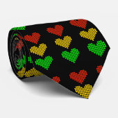 Dot Heart Stoplight Stropdas (Opgerold)