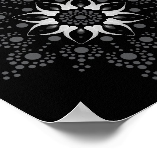 Dot je eigen bloemenmandala Poster (Hoek)