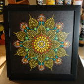 Dot je eigen bloemenmandala Poster