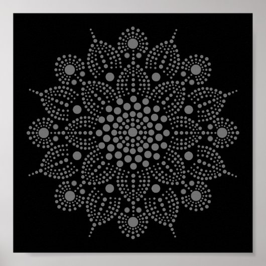 Dot je eigen bloemenmandala Poster (Voorkant)