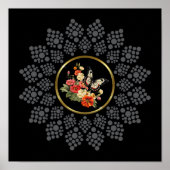 Dot je eigen mandala met Sjabloon van het centrum  Poster (Voorkant)