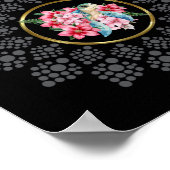 Dot je eigen mandala met Zee Turtle Center Afbeeld Poster (Hoek)