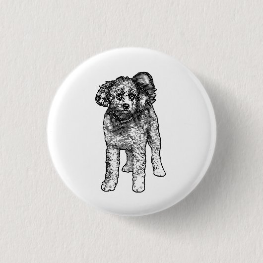 Dot Joy Speld Ronde Button 3,2 Cm (Voorkant)