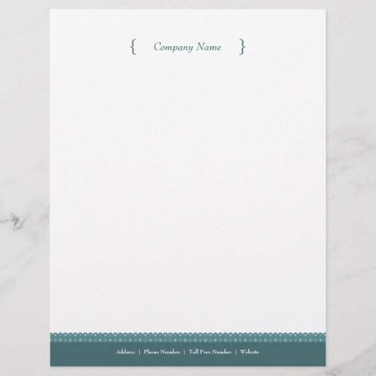 Dot Letterhead - Steel Blue Briefhoofd Sjabloon (Voorkant)