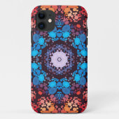 Dot Mandala Blauw Rood en Sinaasappel Case-Mate iPhone Case (Achterkant)