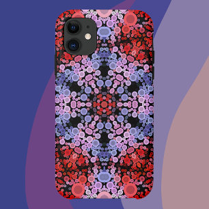 Dot Mandala Bloem Blauw Rood en Roze Case-Mate iPhone Case