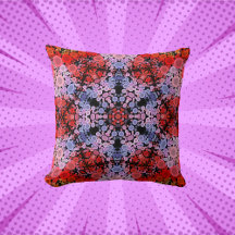 Dot Mandala Bloem Blauw Rood en Roze