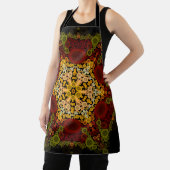 Dot Mandala Bloem Geel Rood en Zwart Schort (Insitu)