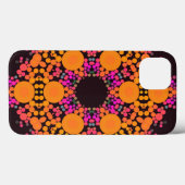 Dot Mandala Bloem Oranje en Roze Case-Mate iPhone Case (Achterkant (horizontaal))