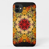 Dot Mandala Bloem Oranje Geel en Rood Case-Mate iPhone Case (Achterkant)