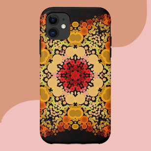 Dot Mandala Bloem Oranje Geel en Rood Case-Mate iPhone Case