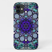 Dot Mandala Bloem Paars blauw en wit Case-Mate iPhone Case (Achterkant)