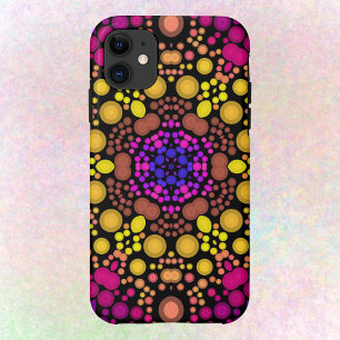 Dot Mandala Bloem Paars en Geel Case-Mate iPhone Case