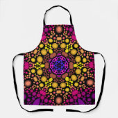 Dot Mandala Bloem Paars en Geel Schort (Voorkant)