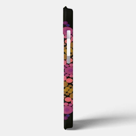 Dot Mandala Bloem Roze Geel en Zwart Case-Mate iPhone Case (Achterkant / Links)