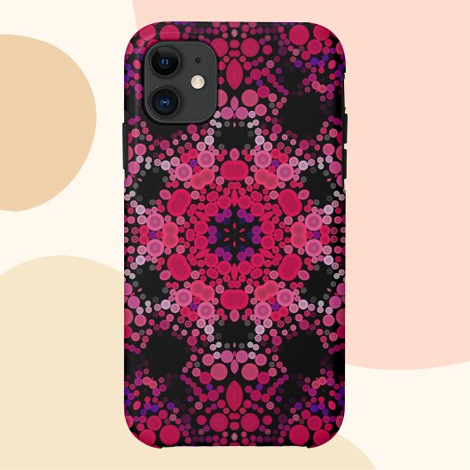 Dot Mandala Bloemroze en Paars Case-Mate iPhone Case