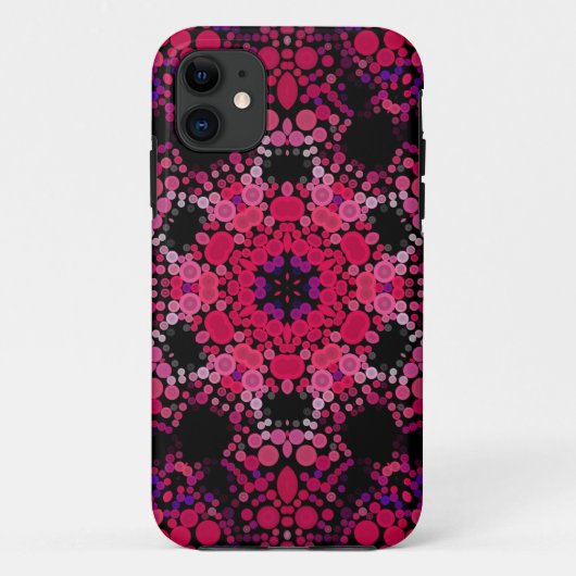 Dot Mandala Bloemroze en Paars Case-Mate iPhone Case (Achterkant)