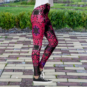 Dot Mandala Bloemroze en Paars Leggings