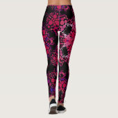 Dot Mandala Bloemroze en Paars Leggings (Achterkant)