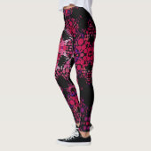 Dot Mandala Bloemroze en Paars Leggings (Links)