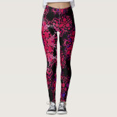 Dot Mandala Bloemroze en Paars Leggings (Voorkant)