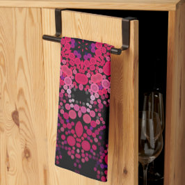 Dot Mandala Bloemroze en Paars Theedoek