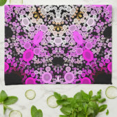 Dot Mandala Bloemroze en wit Theedoek (Gevouwen)
