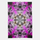 Dot Mandala Bloemroze en wit Theedoek (Verticaal)