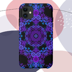 Dot Mandala Flower Blue en Paars Case-Mate iPhone Case