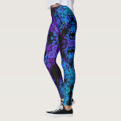Dot Mandala Flower Blue en Paars Leggings (Links)