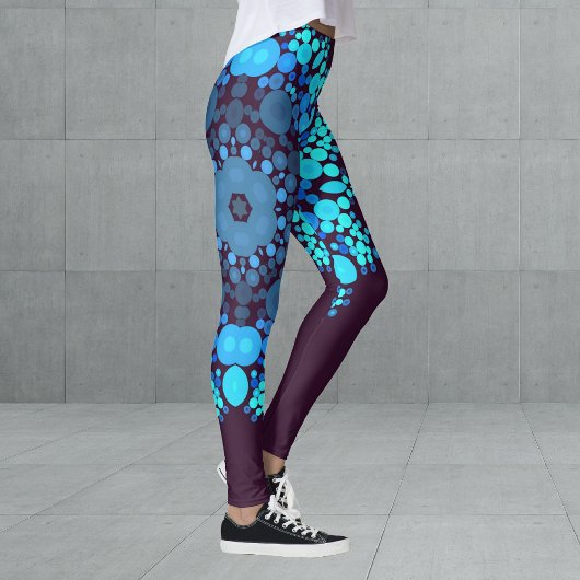 Dot Mandala Flower Blue en Paars Leggings