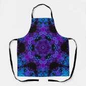 Dot Mandala Flower Blue en Paars Schort (Voorkant)