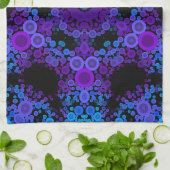 Dot Mandala Flower Blue en Paars Theedoek (Gevouwen)