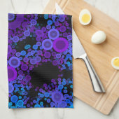 Dot Mandala Flower Blue en Paars Theedoek (Quarter Fold)