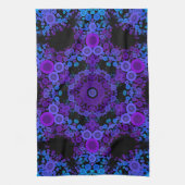 Dot Mandala Flower Blue en Paars Theedoek (Verticaal)