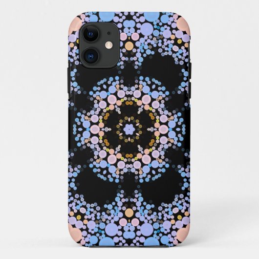 Dot Mandala Flower Blue en Yellow Case-Mate iPhone Case (Achterkant)