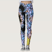 Dot Mandala Flower Blue en Yellow Leggings (Voorkant)