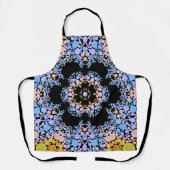 Dot Mandala Flower Blue en Yellow Schort (Voorkant)