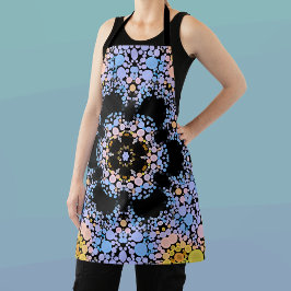 Dot Mandala Flower Blue en Yellow Schort