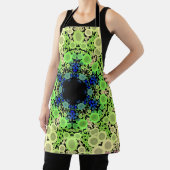 Dot Mandala Flower Blue Green and Yellow Schort (Insitu)