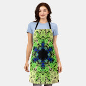 Dot Mandala Flower Blue Green and Yellow Schort (Gedragen)