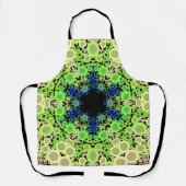 Dot Mandala Flower Blue Green and Yellow Schort (Voorkant)