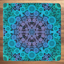 Dot Mandala Flower Blue Green en Paars