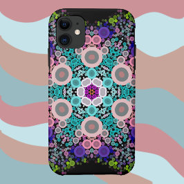 Dot Mandala Flower Blue Green en Pink Case-Mate iPhone Case