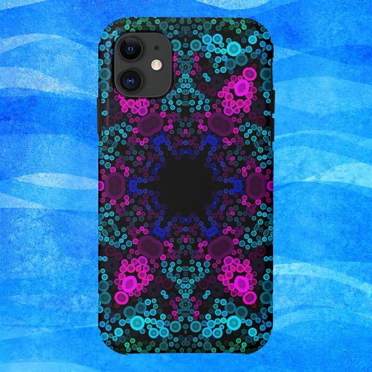 Dot Mandala Flower Blue Green en Pink Case-Mate iPhone Case