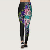 Dot Mandala Flower Blue Green en Pink Leggings (Achterkant)