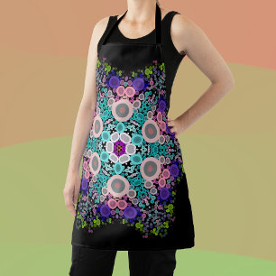 Dot Mandala Flower Blue Green en Pink Schort