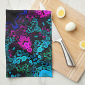 Dot Mandala Flower Blue Green en Pink Theedoek (Quarter Fold)