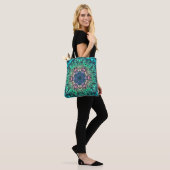 Dot Mandala Flower Blue Green en Pink Tote Bag (Op model)